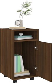 vidaXL Ντουλάπι με Ροδάκια Καφέ Δρυς 33x38x60 εκ. Επεξεργασμένο ξύλο