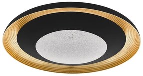 Φωτιστικό Οροφής Πλαφονιέρα Led Canicosa 2 98527 Black-Gold Eglo Μέταλλο,Πλαστικό