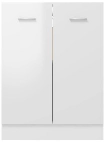 vidaXL Ντουλάπι Δαπέδου Γυαλιστερό Λευκό 60x46x81,5 εκ. Μοριοσανίδα