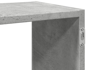 Ραφιέρα Τοίχου Γκρι Σκυροδέματος 100x25x50 εκ. από Επεξ. Ξύλο - Γκρι