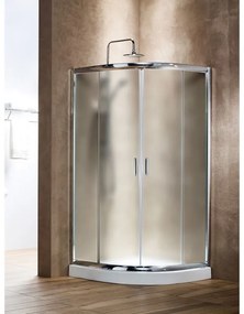 Sanitec AR9090F Ημικυκλική Καμπίνα Ντουζιέρας Frosted 90x90x180cm