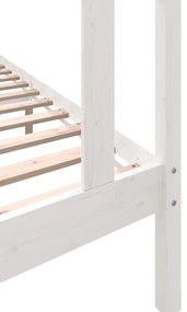 vidaXL Πλαίσιο Κρεβατιού Λευκό 90 x 200 εκ. από Μασίφ Ξύλο Πεύκου