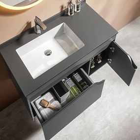 Martin Diva 100 Anthracite Plywood - Βαση Επιπλου με Νιπτήρα