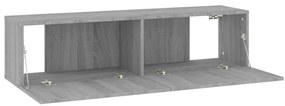 vidaXL Έπιπλο Τηλεόρασης Τοίχου Γκρι Sonoma 120x30x30 εκ. Επεξερ. Ξύλο
