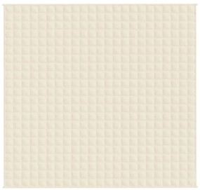 vidaXL Κουβέρτα Βαρύτητας Ανοιχτό Κρεμ 220 x 240 εκ. 15 κ. Υφασμάτινη