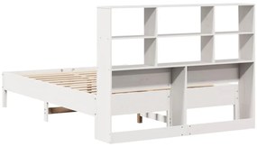 vidaXL Κρεβάτι Βιβλιοθήκη Χωρίς Στρώμα 160x200 εκ Μασίφ Ξύλο Πεύκου