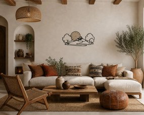 Ρολόι τοίχου 98Χ43 Paesaggio,χάλυβας,Arti e Mestieri 2675C71