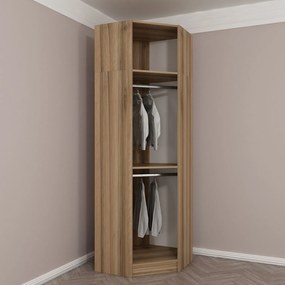 Μονοφυλλη Ντουλαπα Γωνιακη Δρυς KALEO 52x74x235