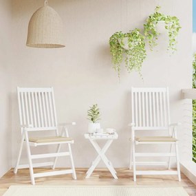 vidaXL Μαξιλάρια Καρέκλας Κήπου 2 τεμ. Μπεζ 50x50x4 εκ. Ύφασμα Oxford