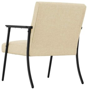 vidaXL Πολυθρόνα Κρεμ 59 x 75 x 78 εκ ύφασμα