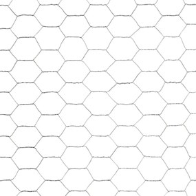 vidaXL Συρματόπλεγμα Εξάγωνο Ασημί 25 x 1,2 μ. από Γαλβανισμένο Χάλυβα