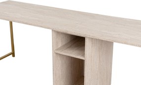 Γραφείο Τραβερτίνη / Χρυσό TWIN 240x60x74