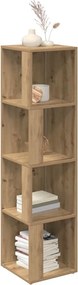 vidaXL Γωνιακό Έπιπλο Τεχνίτης δρυς 33x33x132 εκ. από Επεξεργ. Ξύλο