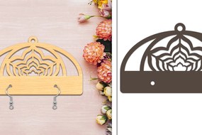 Σετ των 3 Intra απο ξύλο plywood  Χρώμα wenge 3mm-4mm πάχος - Στήριγμα σκουλαρίκια Δίασταση 3x3 cm INTRAFABR-117411245