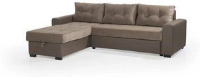 Γωνιακός καναπές κρεβάτι, Silvi γκρι, με αποθηκευτικό χώρο 258x85x170cm αναστρέψιμος – SAL-TED-044