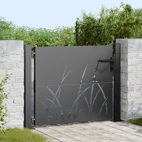 vidaXL Πύλη Κήπου, Πύλη Κήπου 105x75 εκ. Από χάλυβα Corten με σχέδιο γρασιδιού