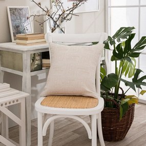 Μαξιλαροθήκη Διακοσμητική Messina 01 Ecru Teoran 43X43 Cotton-Polyester