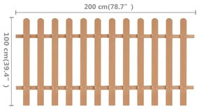 Φράχτης Κήπου 200 x 100 εκ. από WPC - Καφέ