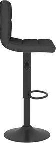 vidaXL Σκαμπό Μπαρ Μαύρο Υφασμάτινο