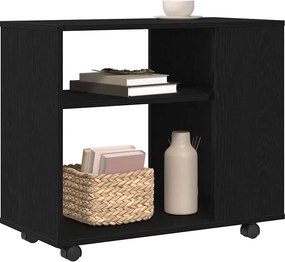 vidaXL Βοηθητικό Τραπεζάκι Μαύρο Δρυς 70x35x60 εκ. από Τεχνητό Ξύλο