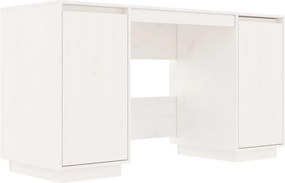 vidaXL Γραφείο Λευκό 140 x 50 x 75 εκ. από Μασίφ Ξύλο Πεύκου