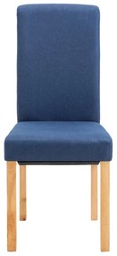 vidaXL Καρέκλες Τραπεζαρίας 4 τεμ. Μπλε Υφασμάτινες