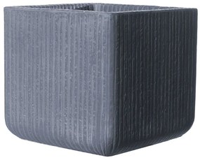 Κασπώ Πήλινο Stripe B-4170-8 30x30x27cm Dark Grey Supergreens Clay