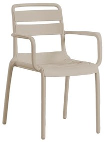 SERENATA Πολυθρόνα Στοιβαζόμενη, PP-UV Cappuccino 54x58x81cm Ε3807,2W