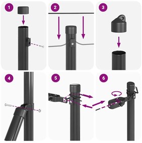 vidaXL Πόλοι Φράχτη 52 τεμ Γκρι Ø32 mm 120 cm Γαλβανισμένο Ατσάλι