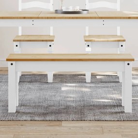 VidaXL Πάγκος Τραπεζαρίας Panama Λευκό 105x30x45 εκ. Μασίφ Ξύλο Πεύκου