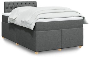 ΚΡΕΒΑΤΙ BOXSPRING ΜΕ ΣΤΡΩΜΑ ΣΚΟΥΡΟ ΓΚΡΙ 120X200 ΕΚ. ΥΦΑΣΜΑΤΙΝΟ 3288955