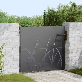vidaXL Πύλη Κήπου Μαύρο 85 x 100 cm Ατσάλι με Επικάλυψη Πούδρας