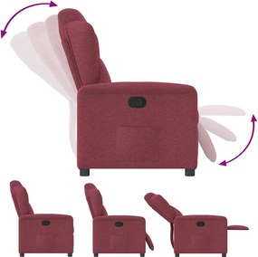 vidaXL Πολυθρόνα Ανακλινόμενη Μπορντό Υφασμάτινη