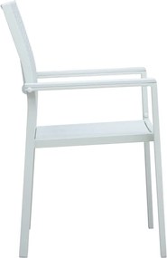 vidaXL Σετ Τραπεζαρίας Κήπου 9 Τεμαχίων Λευκό