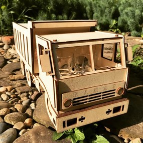 Intra απο ξύλο plywood 3mm-4mm πάχος - Κιτ παζλ Ξύλινο 3D μοντέλο Kamaz Δίασταση 30x30 cm Intraeaxys-91j555om