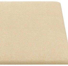 vidaXL Πάνελ Τοίχου 12 τεμ. Κρεμ 90 x 30 εκ. 3,24 μ Υφασμα
