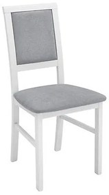 Καρέκλα Boston 321, Γκρι, Άσπρο, 92x43x50cm, 7 kg, Ταπισερί, Ξύλινα, Ξύλο | Epipla1.gr