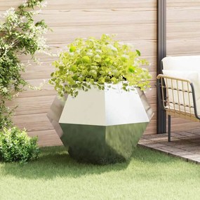 vidaXL Γλάστρα Ασημί 100 x 100 x 80 εκ Ανοξείδωτο ατσάλι