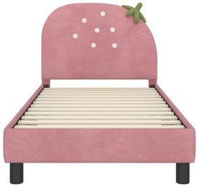 vidaXL Κρεβάτι Παιδικής Κρεβατοκάμαρας με Κεφαλάκι Ροζ 80 x 160 cm