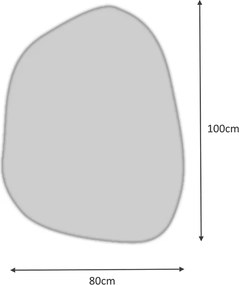 Καθρέπτης τοίχου Denza Megapap χρώμα λευκό 100x80x2,2εκ.
