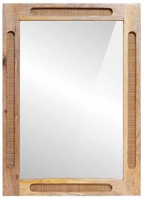 vidaXL Καθρέφτης Μπάνιου Καφέ 50 x 70 x 3 εκ. Στερεό ξύλο μάνγκο