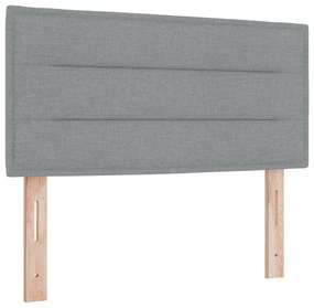 vidaXL Κρεβάτι με Στρώμα Φωτεινό Γκρι 80x200 εκ. Υφάσματος