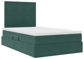 vidaXL Κρεβάτι με αποθηκευτικό χώρο και LED 120 x 200 cm Βελούδο