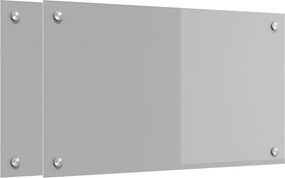 vidaXL Πίσω Πάνελ Κουζίνας 2 pcs Ανοιχτό γκρι 70 x 40 cm
