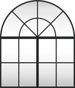 vidaXL Καθρέφτης Τοίχου Αψίδα Μαύρος 60 x 70 εκ. από Σίδερο