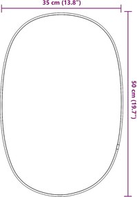 vidaXL Καθρέφτης Τοίχου Μαύρος 50x35 εκ.