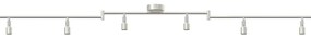 vidaXL Σποτ οροφής Βουρτσισμένο Νίκελ 176.5 x 9.5 x 14 εκ Ατσάλι