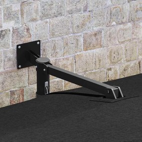 vidaXL Ομπρέλα Κήπου Μαύρο 248,5 x 247,5 x 160 εκ.