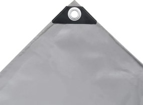 vidaXL Μουσαμάς 650 γρ./μ.² Γκρι 3 x 4 μ.