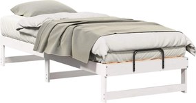 vidaXL Σκελετός Κρεβατιού Λευκό 80 x 210 cm Στερεά ξυλεία πεύκου